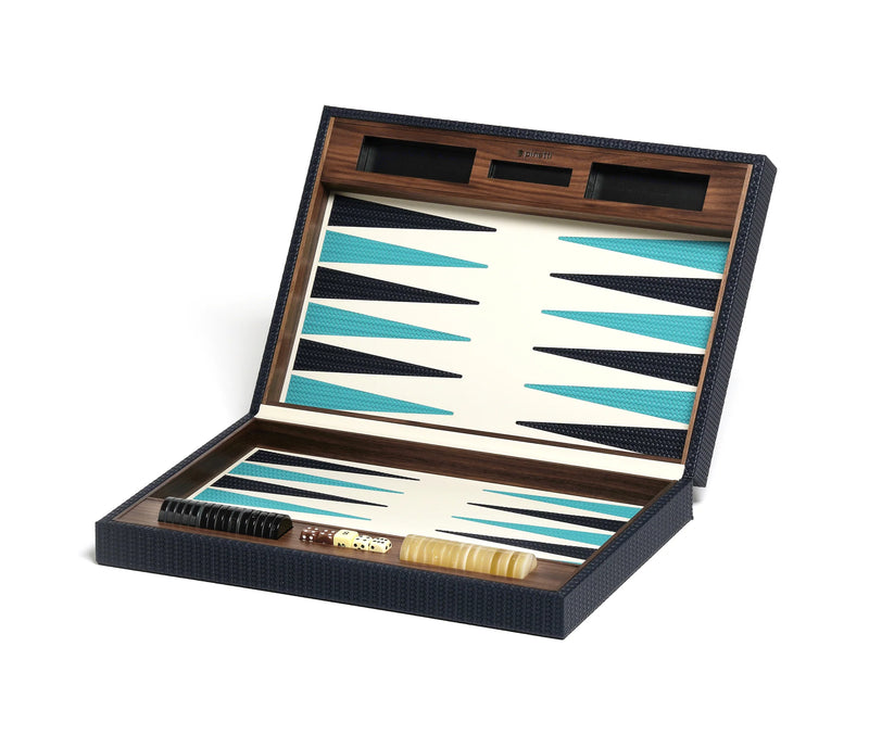 Backgammon Set - Navy Blue