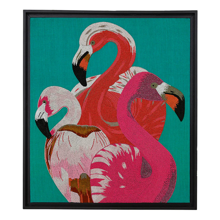 Flamingo Beaded Art - 88 x100 cm