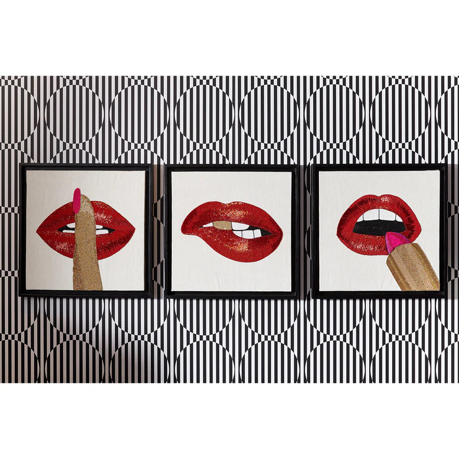 Lipstick Beaded Art - 61x61 cm