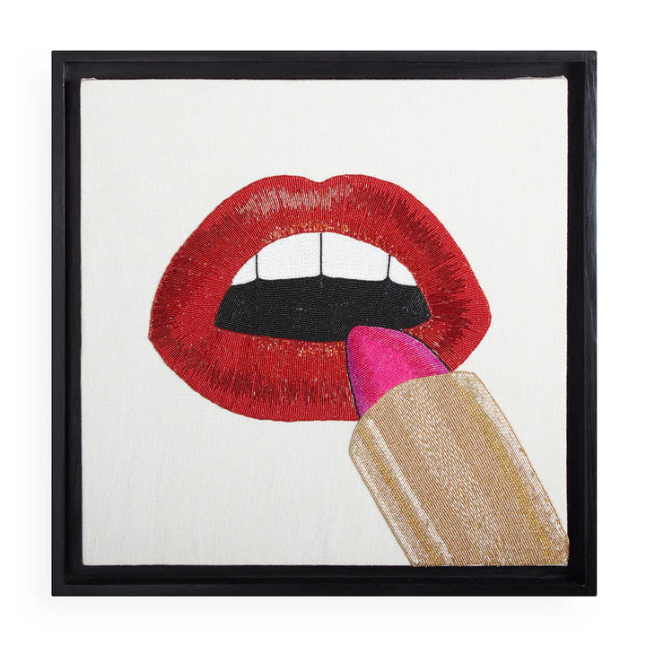 Lipstick Beaded Art - 61x61 cm