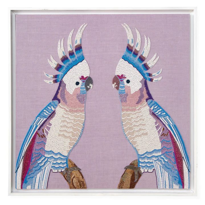 Parrots Beaded Art - 92x92 cm