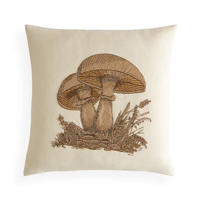 Botanist Large Mushrooms Beaded Cushion