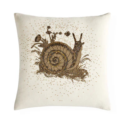 Botanist Snail Beaded Cushion