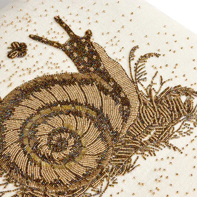 Botanist Snail Beaded Cushion