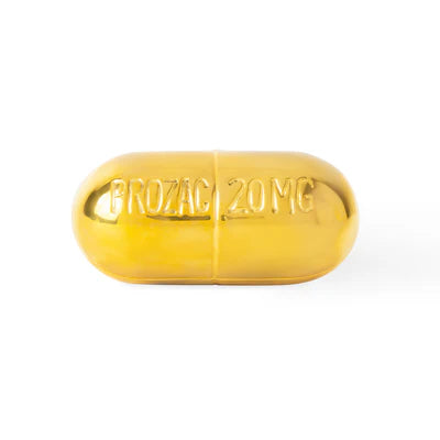 Prozac Pill Box - Brass