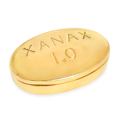 Xanax Pill Box - Brass