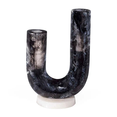 Como Black & White Double Tube Vase