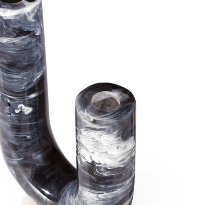 Como Black & White Double Tube Vase