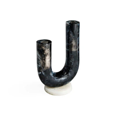 Como Black & White Double Tube Vase