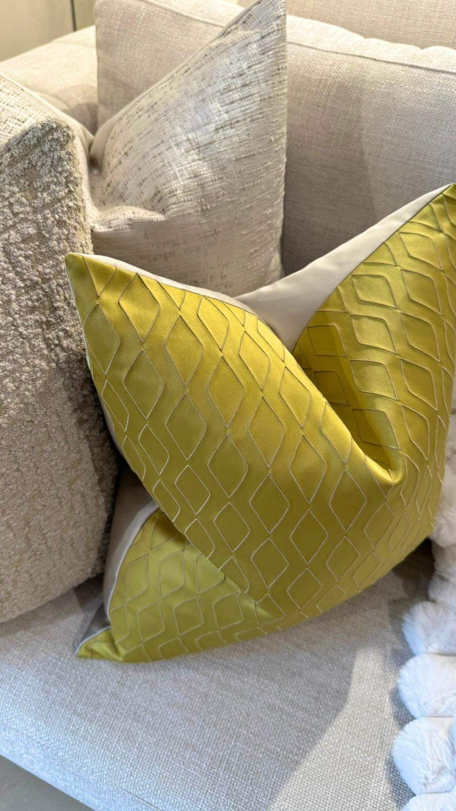 Decorative Cushion - Jade - Ochre Yellow