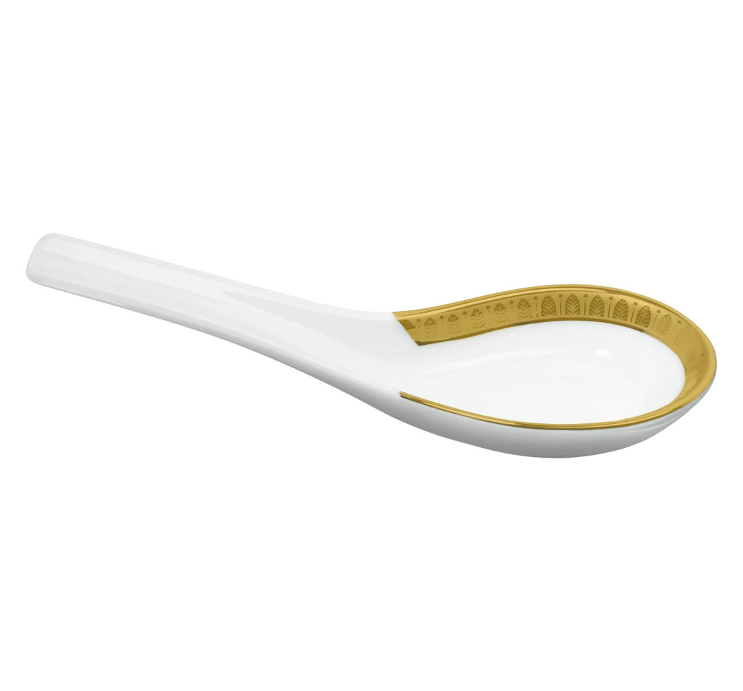 Malmaison - Porcelain Chinese Spoon - Gold Finish