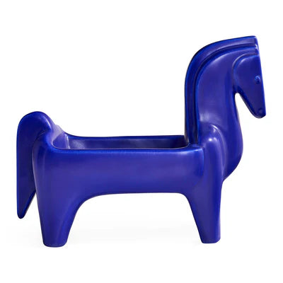 Cobalt Horse Bowl