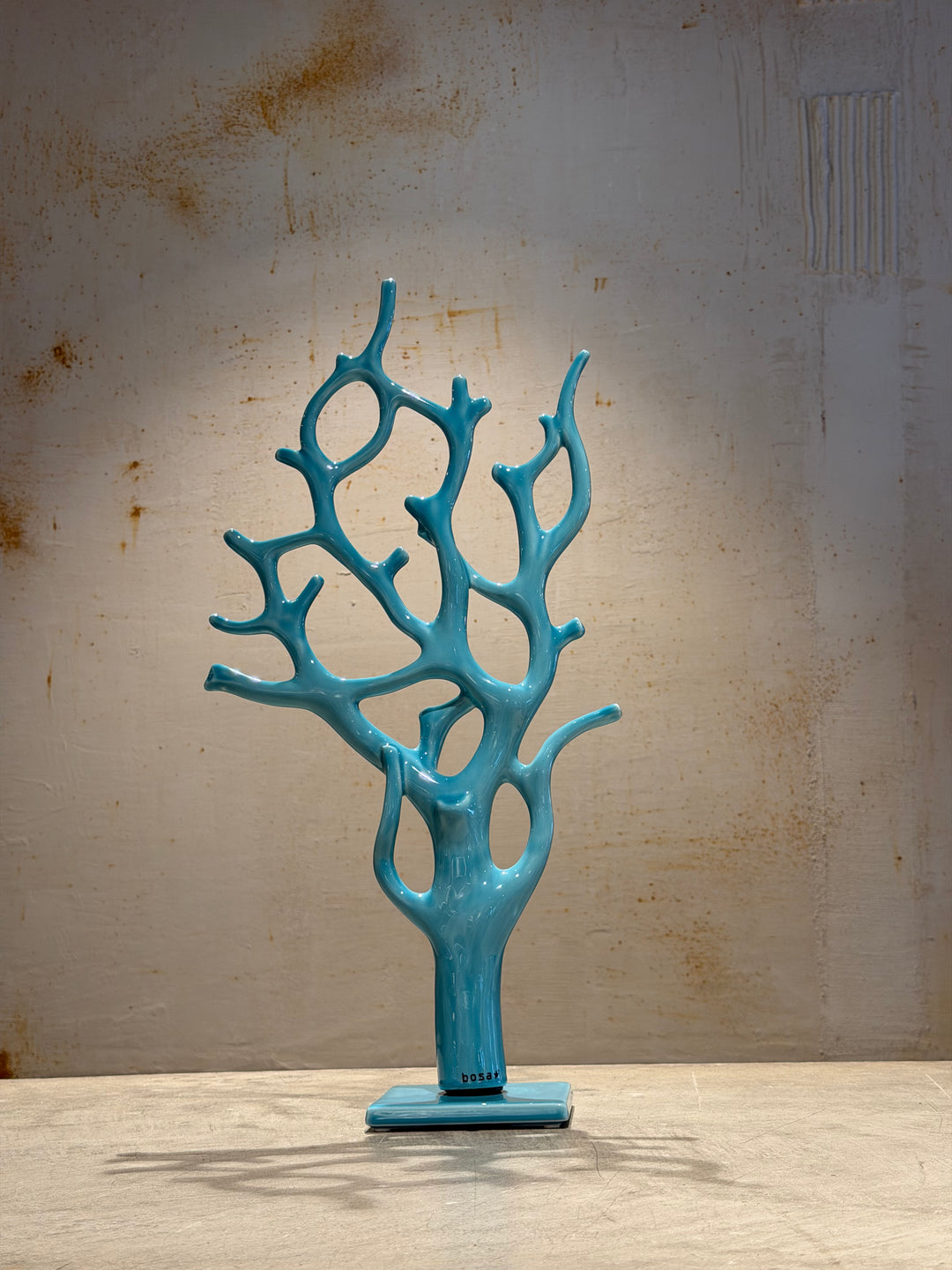 Coral - Glossy Aquamarine
