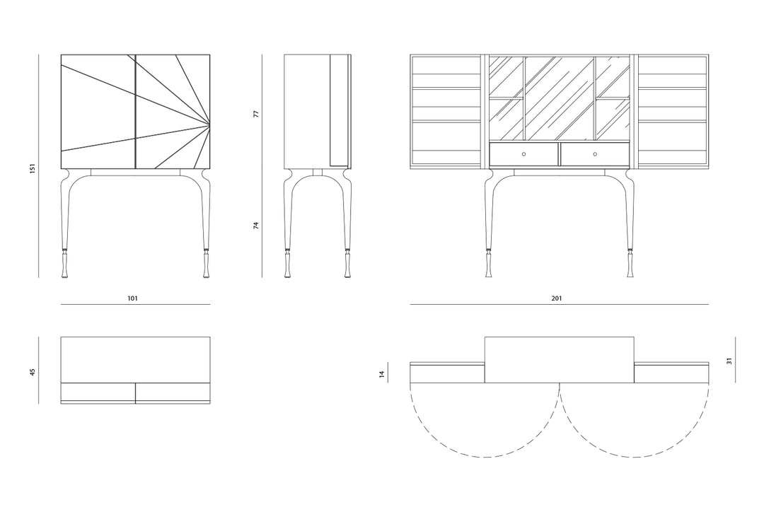 Bar Cabinet - Aurora