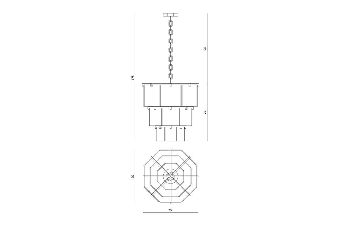 Chandelier - Octagonal Brando