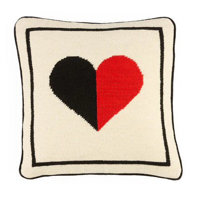 Hearts Needlepoint Cushion