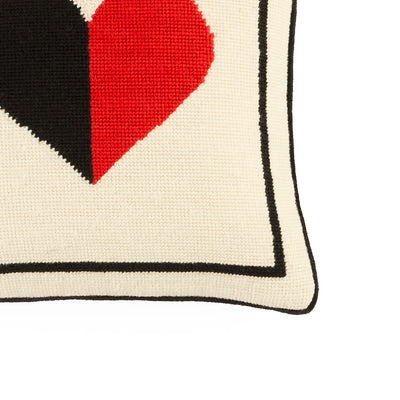 Hearts Needlepoint Cushion