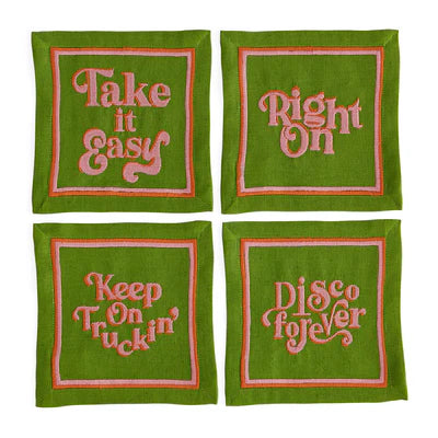 Deep Thoughts Cocktail Napkins - Set Of 4