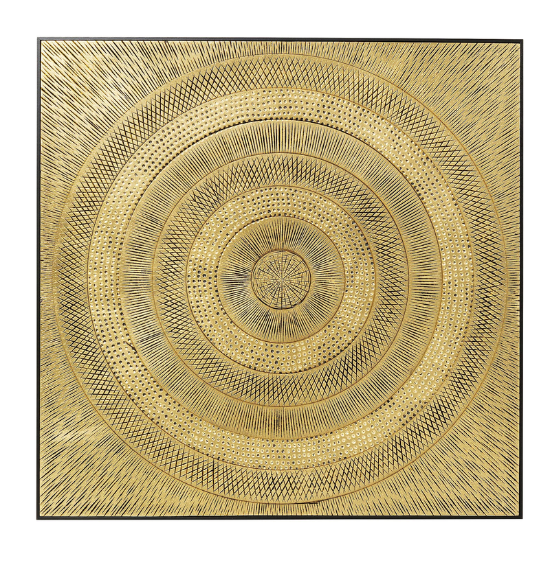Object - Picture Art - Circle - Gold - 120x120cm
