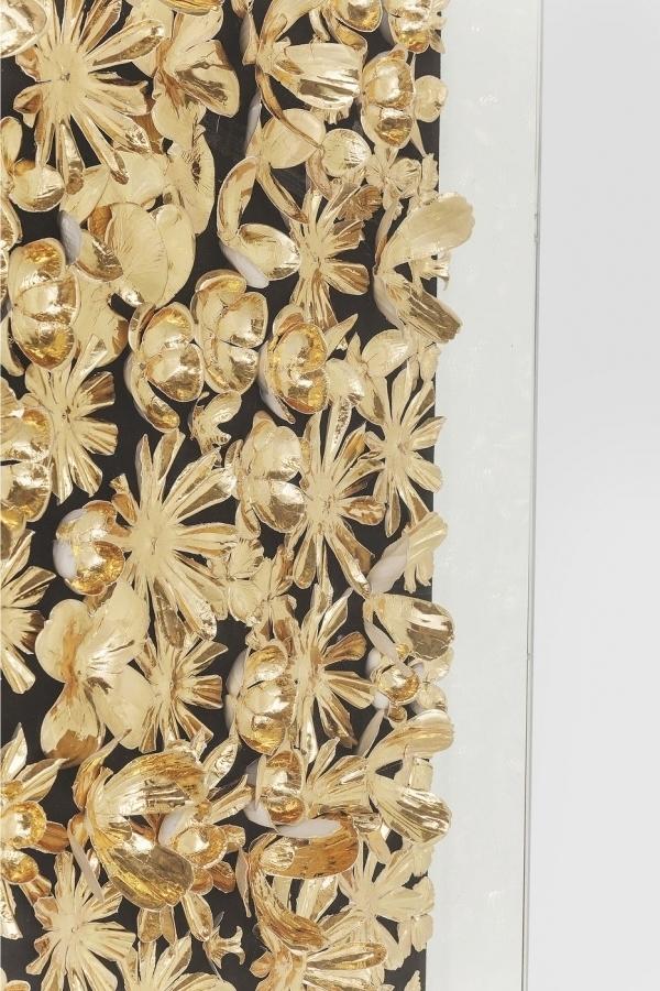 Deco - Frame - Gold flowers - 120x120cm