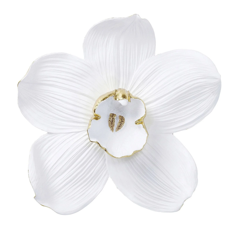 Wall - Decoration - Orchid - White - 54cm