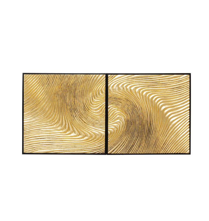 Art - Wave Gold - 80X80cm (2/set)