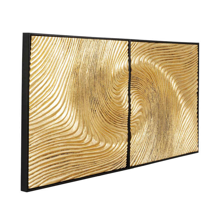 Art - Wave Gold - 80X80cm (2/set)