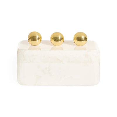 Fontana Box - White/Brass