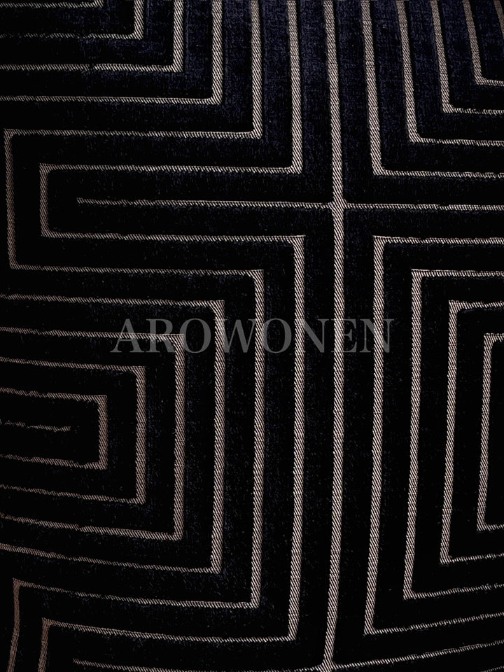 Decorative Cushion - The Maze - Black Taupe