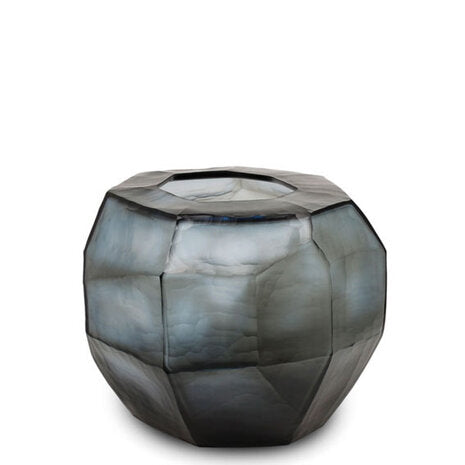 Vase - Cubistic Round - Indigo Smokegrey