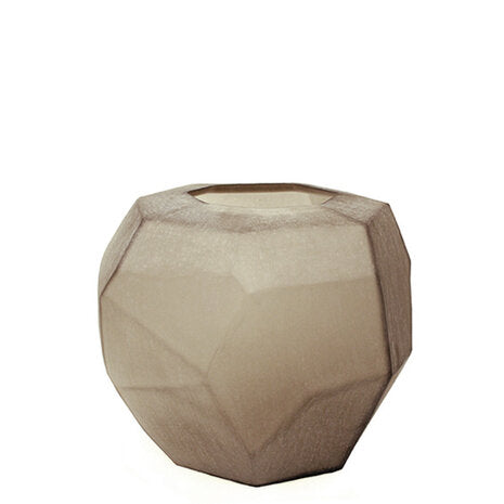 Vase - Cubistic - Smokegrey - Round