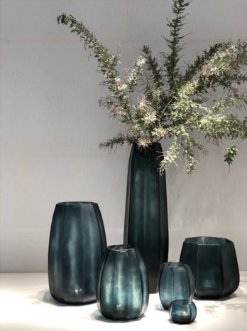 Vase - Koonam - Ocean Blue Indigo - Tall