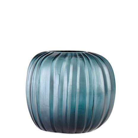 Vase - Manakara Round - Ocean Blue Indigo