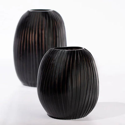 Vase - Patara - Smokegrey Black - Round
