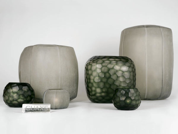 Vase - Somba - Light Steelgrey / Black Steelgrey - L