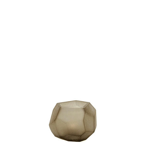 Tealight Holder - Cubistic - Smokegrey