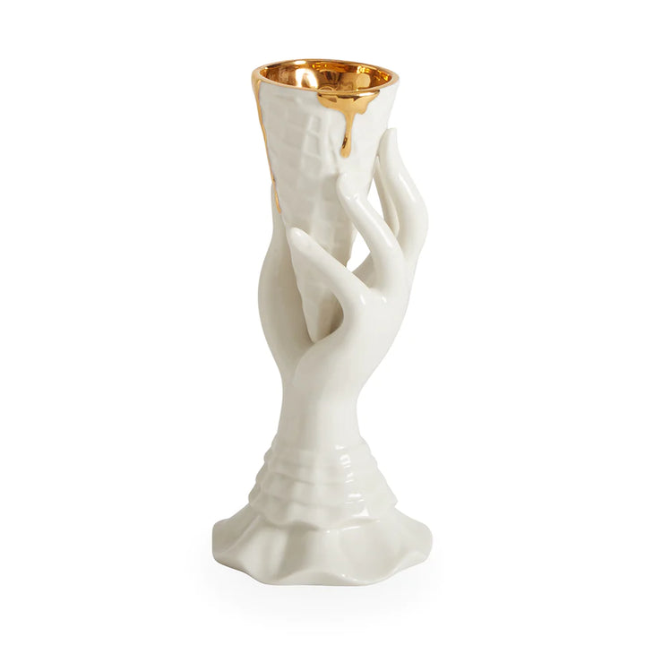 Gilded I-Scream Vase