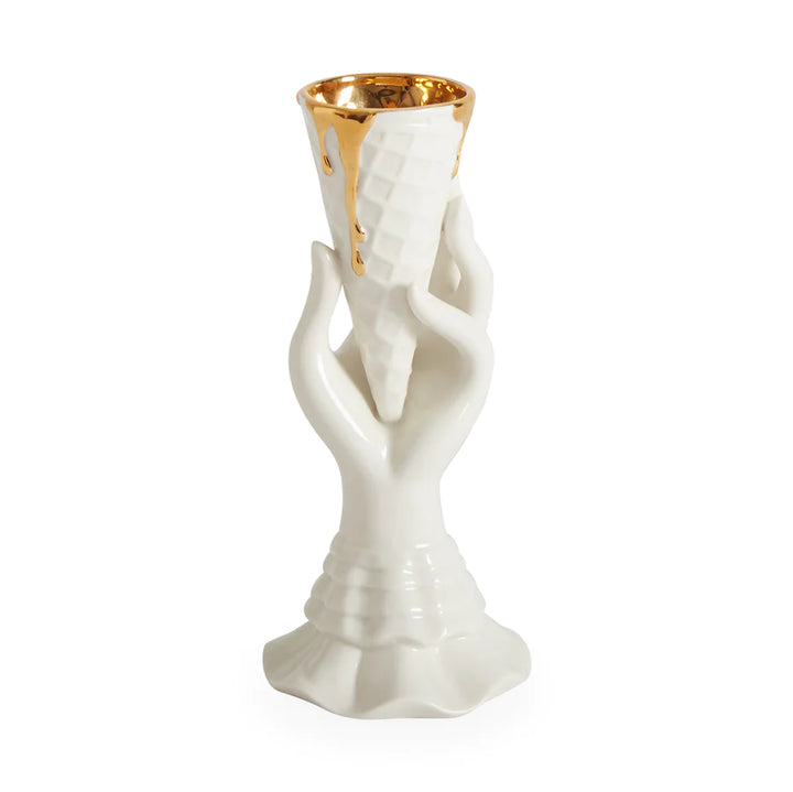 Gilded I-Scream Vase