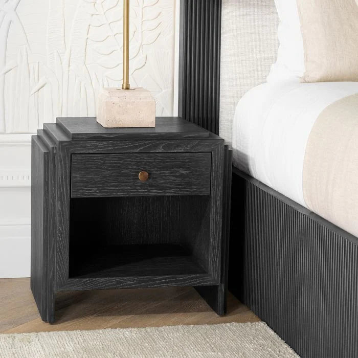 Nightstand ArtDeco - Charcoal Grey Oak