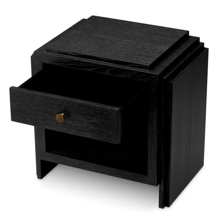 Nightstand ArtDeco - Charcoal Grey Oak