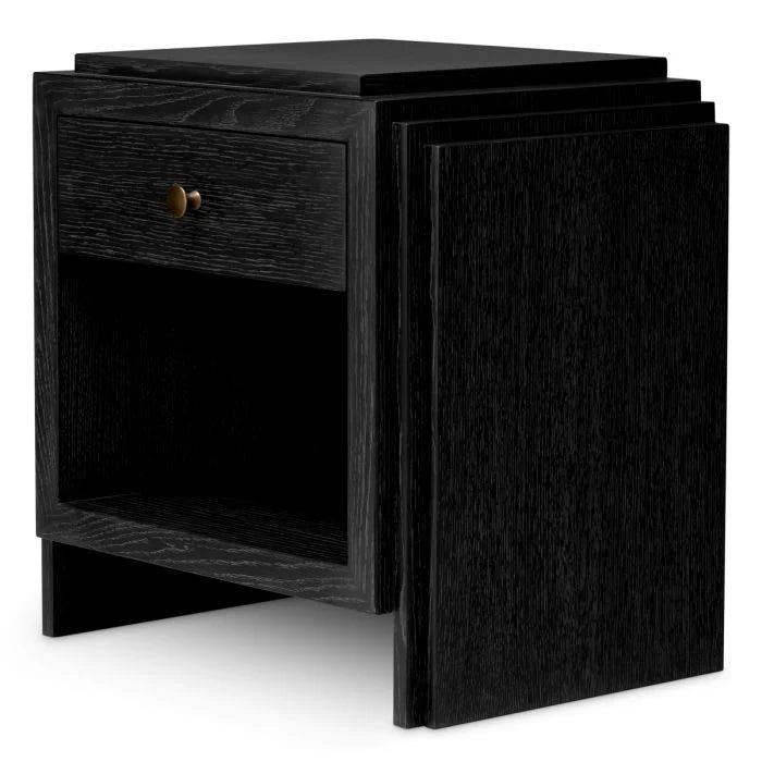 Nightstand ArtDeco - Charcoal Grey Oak