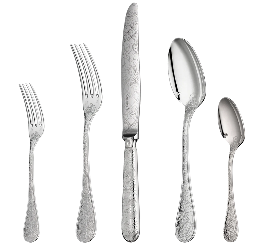 Jardin d'Eden - Flatware Set for 12 people 110 pieces with chest - Silver Plated