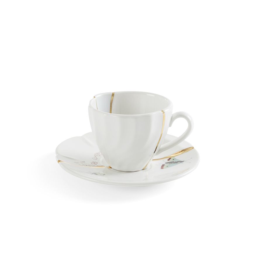 Coffee Cup with Saucer - Kintsugi