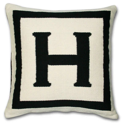 Reversible Letter Cushion - H