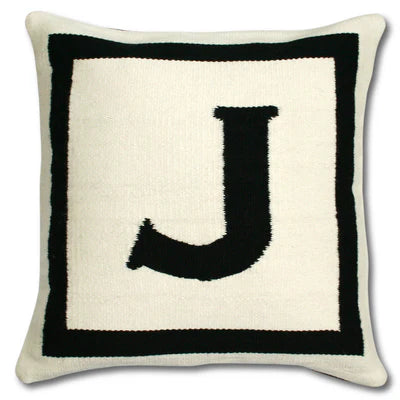 Reversible Letter Cushion - J
