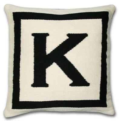 Reversible Letter Cushion - K