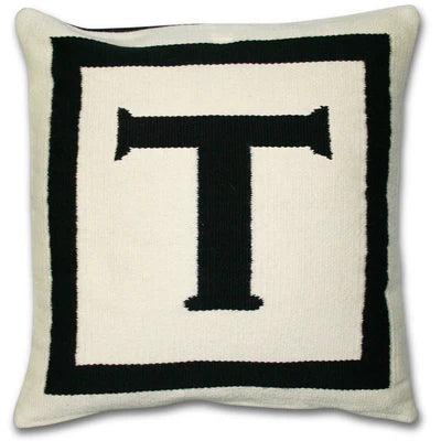 Reversible Letter Cushion - T