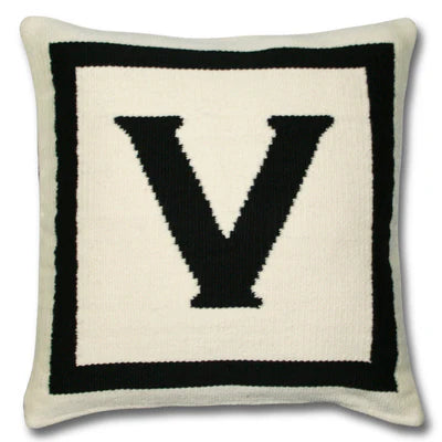 Reversible Letter Cushion - V