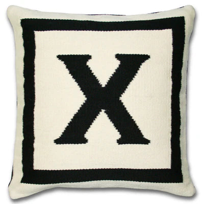 Reversible Letter Cushion - X