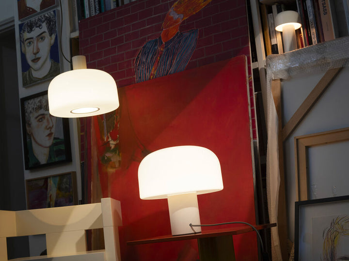 Pendant Lamp - Bellhop Glass S2 - White